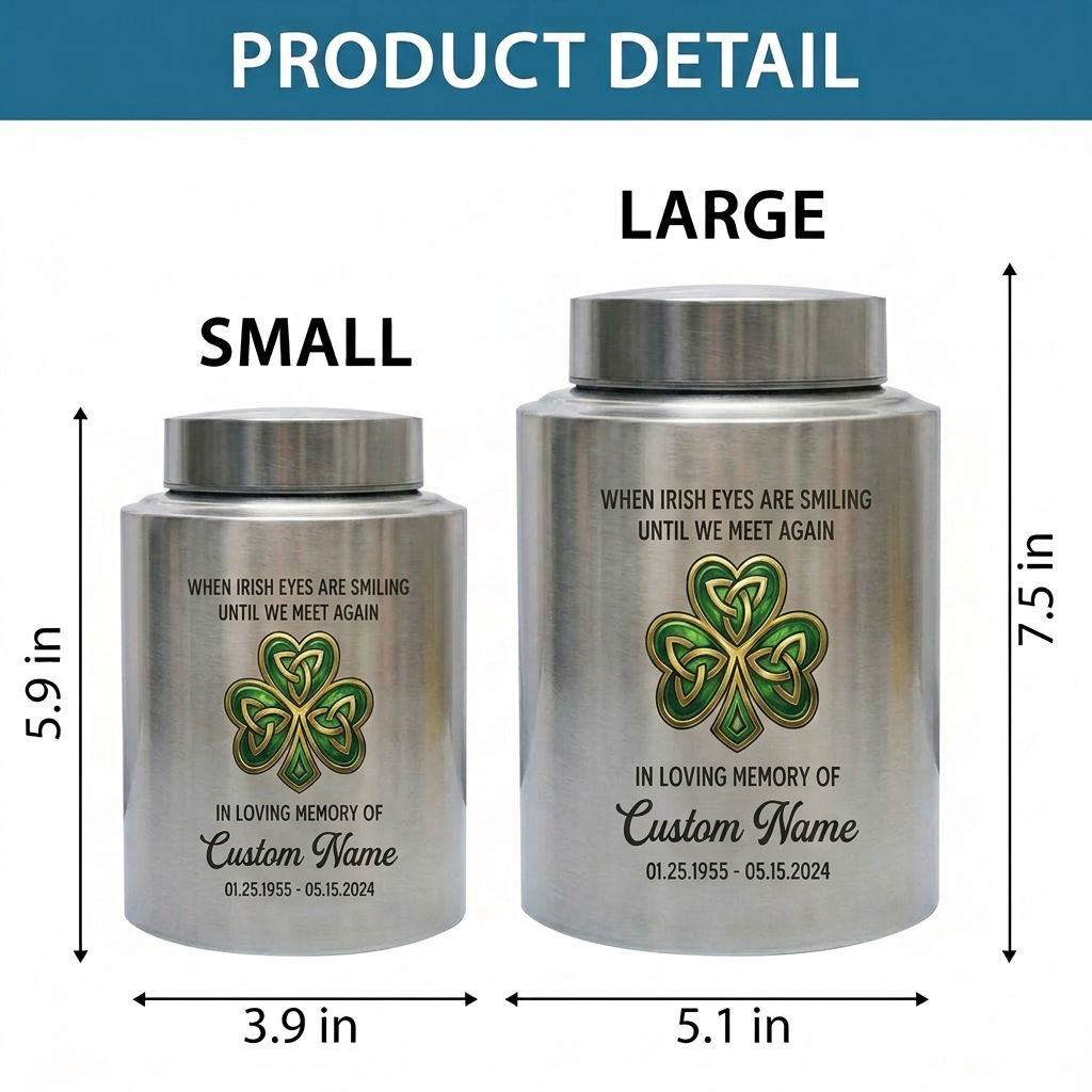 Personalized Irish Blessing Large Cremation Urn for Human Ashes Adult Male Female Remembrance Bereavement Keepsake Home Decor, Memorial Keepsake Urn, Memorial Gift, In Loving Memory - Image 6