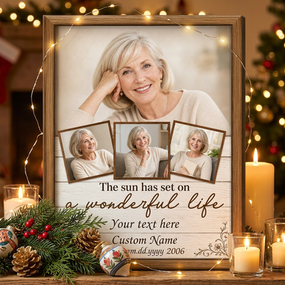 Personalized In Loving Memory Photo Collage Wall Canvas Sympathy Gift for Loss of Loved One - Image 6