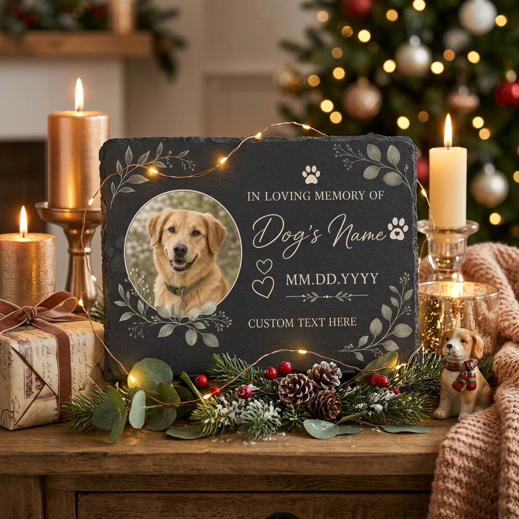 Personalized Pet Memorial Slate Plaque with Photo, Dog Remembrance Garden Stone - Image 6