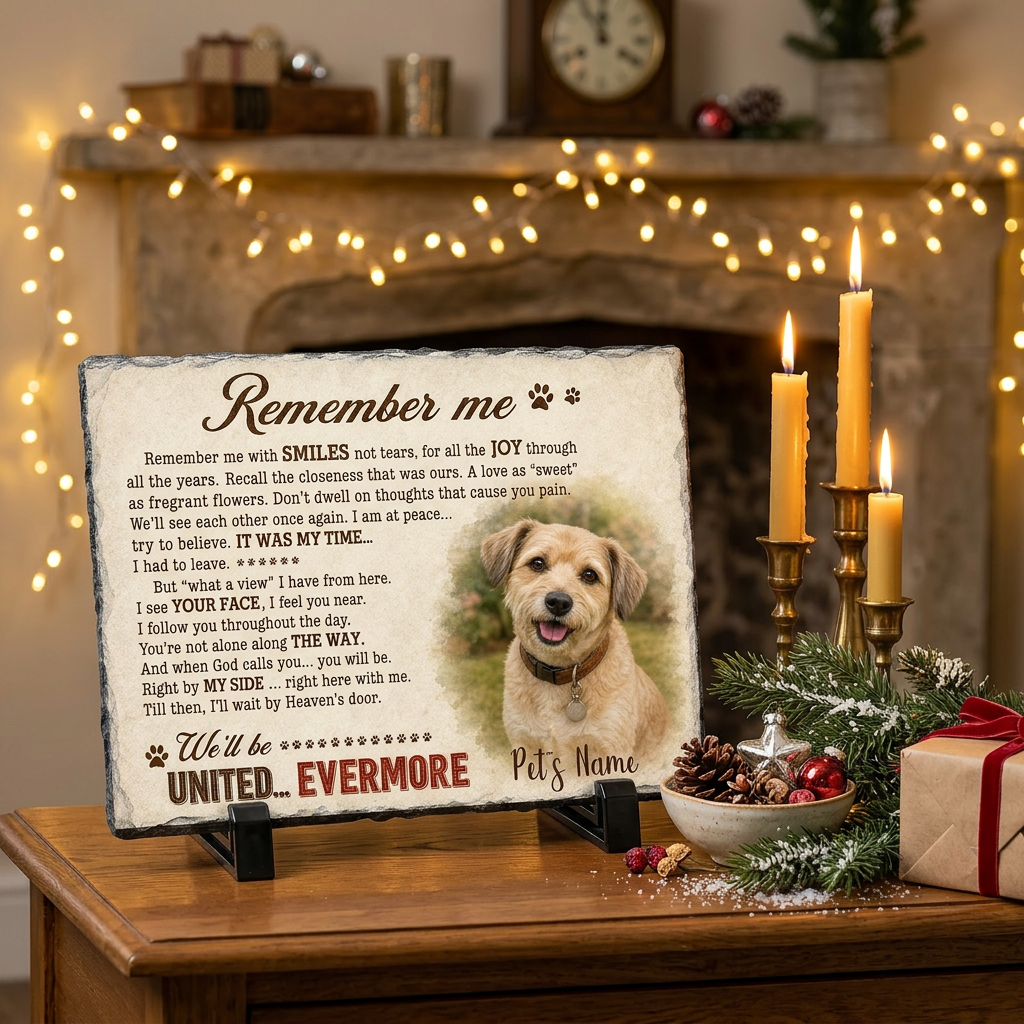 Personalized Dog Memorial Garden Stone – Custom Pet Photo Slate for Pet Loss - Image 6