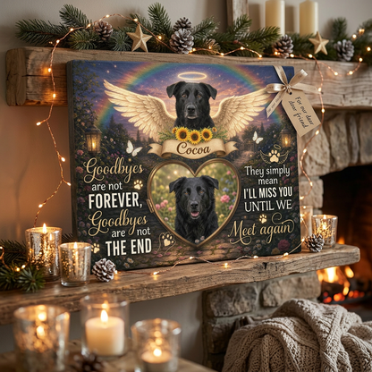 Personalized Dog Memorial Canvas Wall Art with Photo - Pet Loss Remembrance Gift - Image 6