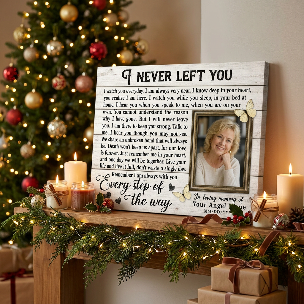 Personalized Memorial Wall Canvas with Photo, Sympathy Remembrance Gift for Loss of a Loved One - Image 6