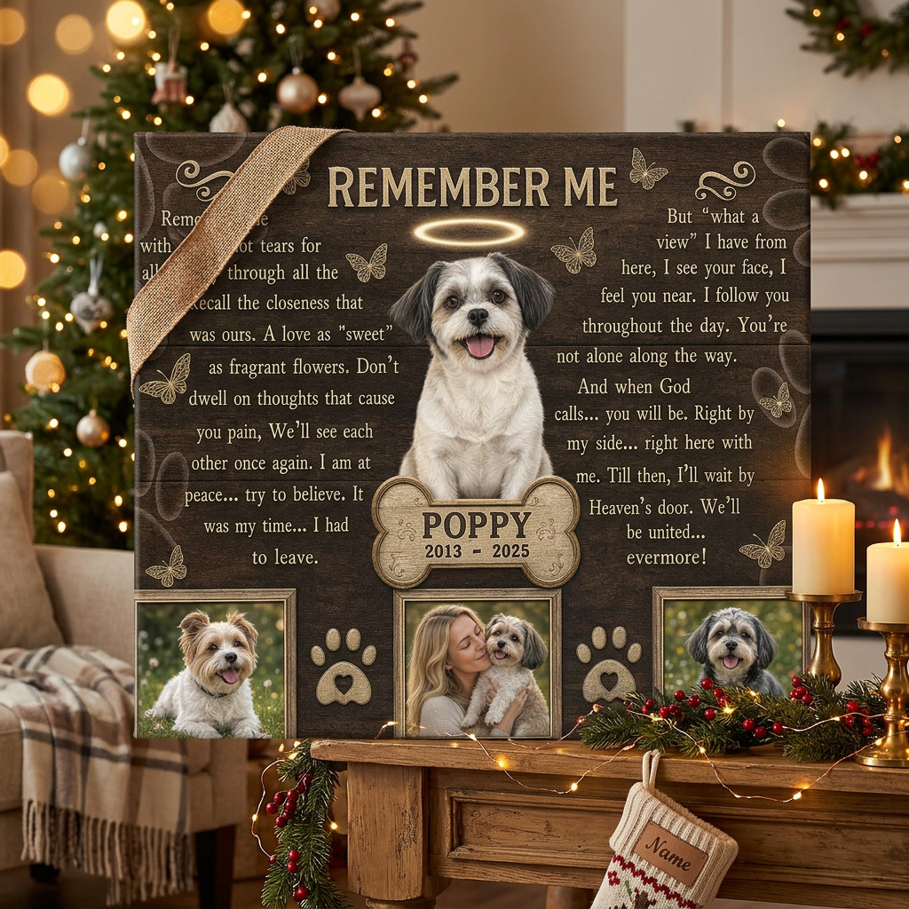 Personalized Pet Memorial Wall Canvas - Custom Dog Photo Remembrance Gift for Pet Loss - Image 6