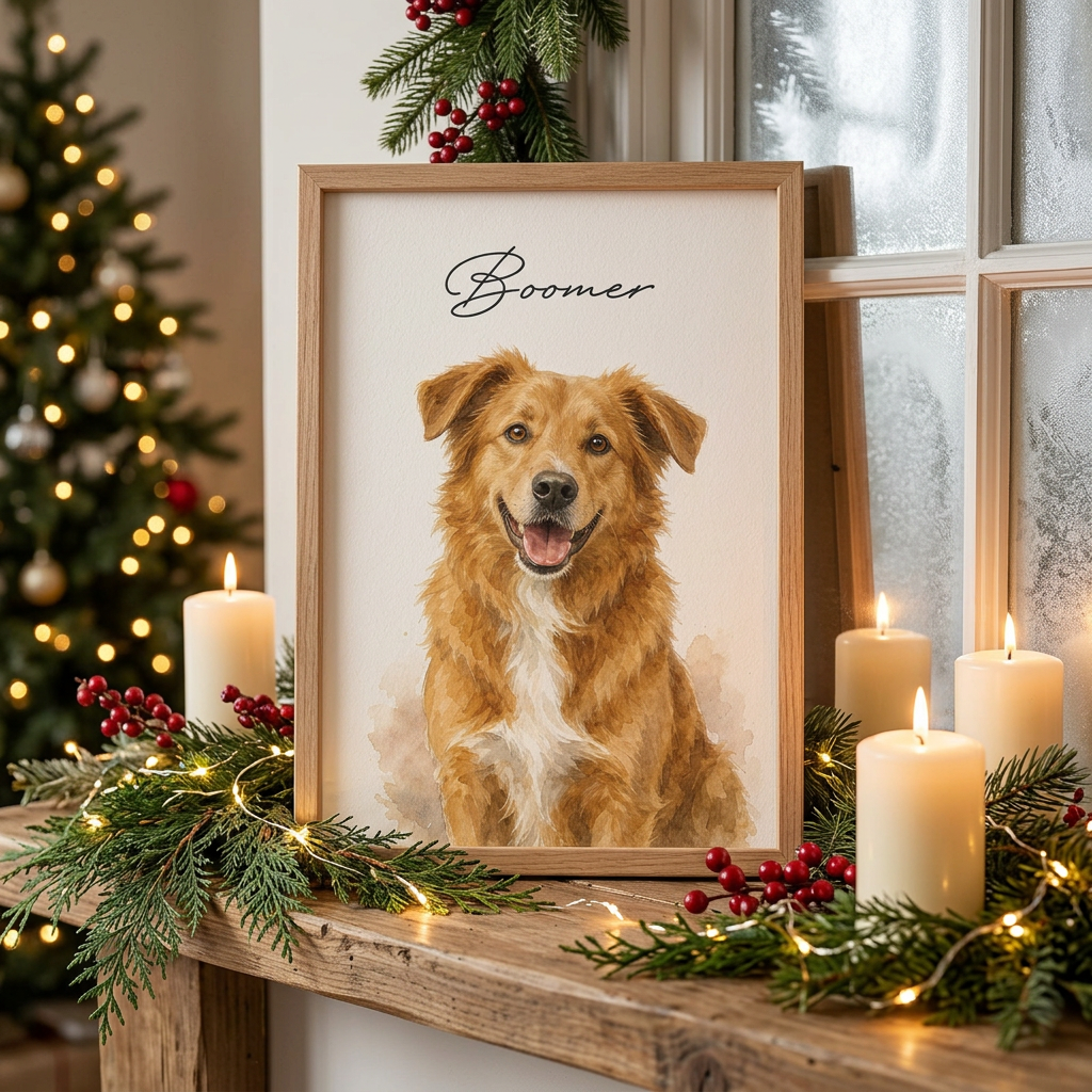 Custom Pet Memorial Portrait Wall Canvas – Personalized Dog Lover Gift - Image 6