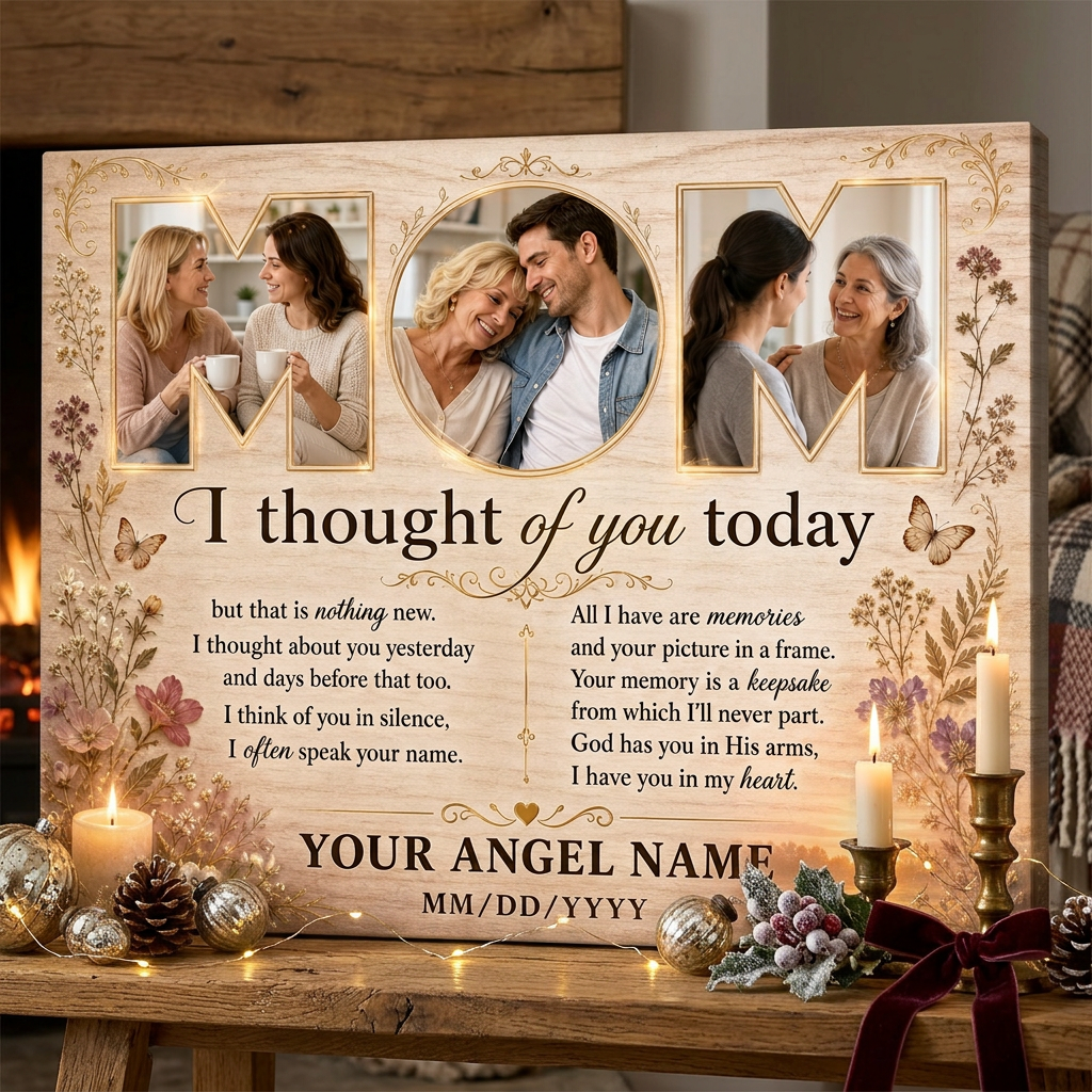 Personalized Memorial Canvas Sympathy Gift for Loss of Mother Photo Keepsake - Image 6