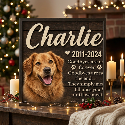 Personalized Dog Memorial Wall Canvas Custom Pet Photo Loss Sympathy Gift - Image 6