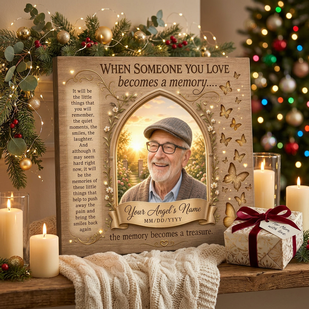 Personalized Memorial Photo Wall Canvas Sympathy Gift for Loss of Loved One - Image 6