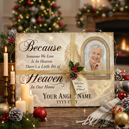 Personalized Memorial Angel Wings Photo Wall Canvas - Sympathy Gift in Memory of a Loved One - Image 6