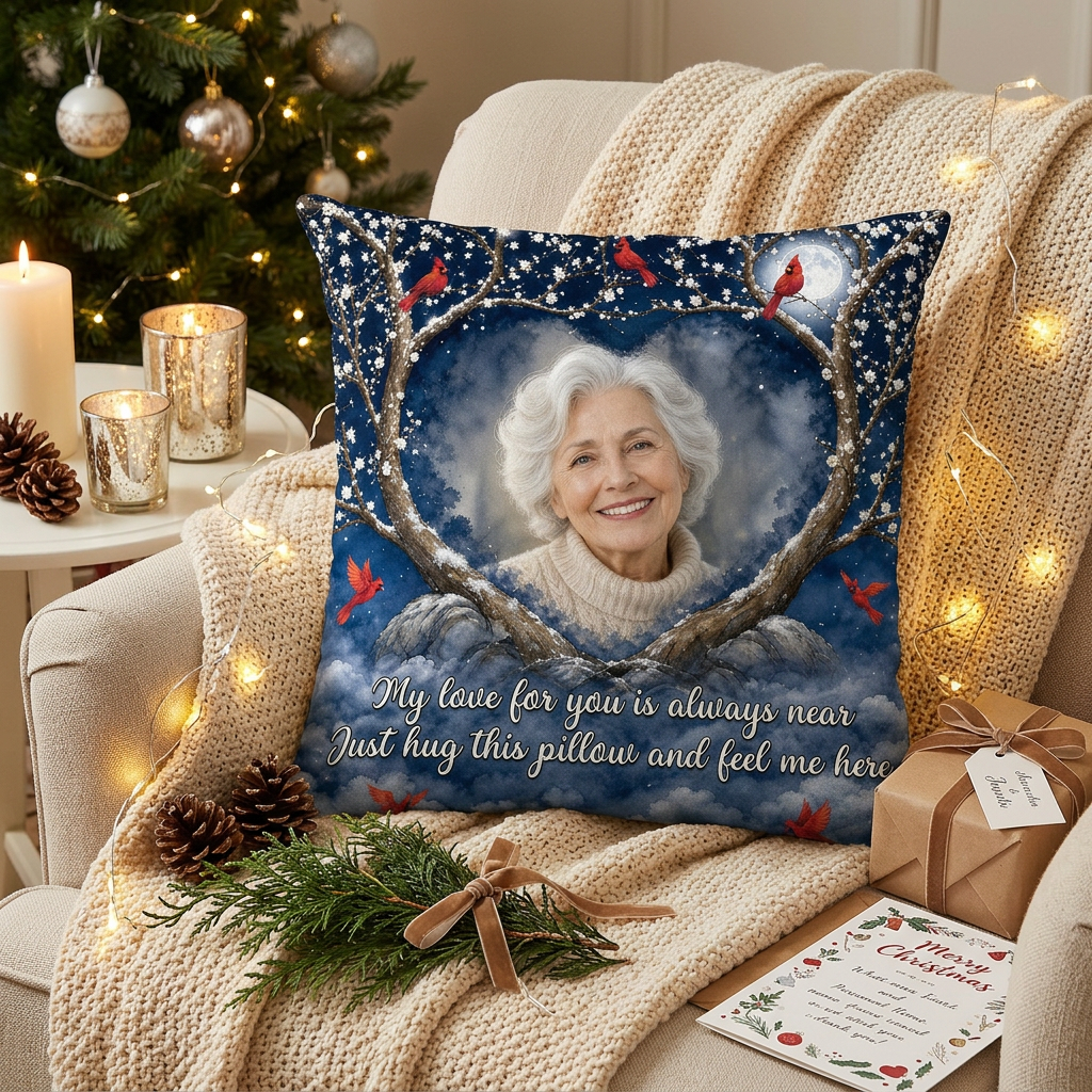 Personalized Memorial Photo Pillow All Over Printed Cardinal Sympathy Remembrance Gift - Image 6