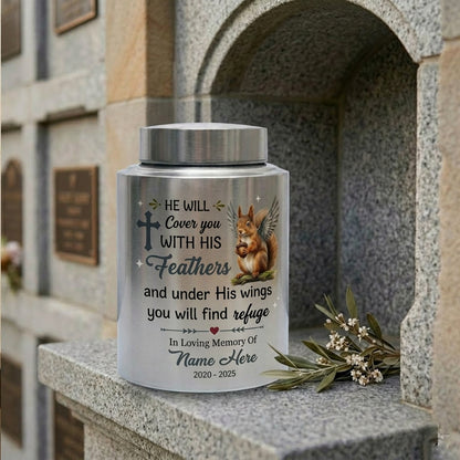 Personalized Squirrel Bible Verse Urn for Human Ashes, Christian Cross UV Printed Cremation Receptacle for Adult or Pet Loss, Large Options, Memorial Keepsake Urn, Memorial Gift, In Loving Memory - Image 7