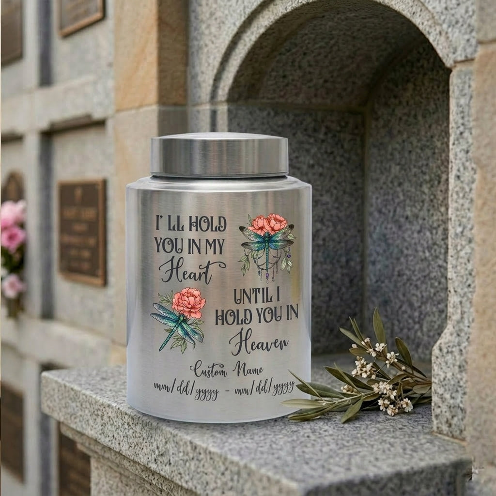 Personalized Dreamy Dragonfly UV Printed Stainless Steel Cremation Urn For Adult Human Ashes Sympathy Funeral Bereavement Display Memorial Keepsake Urn, Memorial Gift, In Loving Memory - Image 7
