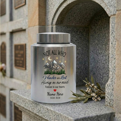 Personalized Forest Camping Outdoor Stainless Steel UV Printed Urn for Camper Nature Lover Adult Human Ashes Sympathy Condolence 5.9in 7.5in Memorial Keepsake Urn, Memorial Gift, In Loving Memory - Image 7