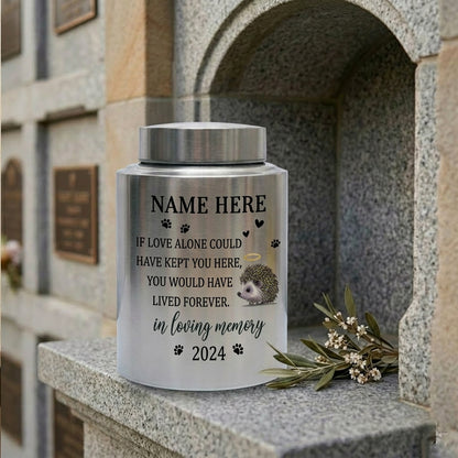 Personalized Hedgehog Pet Memorial Cremation Urn UV Printed Stainless Steel Dog Cat Loss Remembrance Sympathy Paw Print Halo Memorial Keepsake Urn, Memorial Gift, In Loving Memory - Image 7
