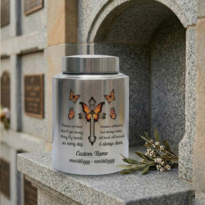Personalized Christian Dove Stainless Steel Cremation Urn For Mom Sister Women Adult Female Human Ashes, Custom Name And Dates Display, Memorial Keepsake Urn, Memorial Gift, In Loving Memory - Image 7