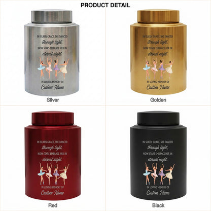 Personalized Ballet Ballerina Custom UV Printed Stainless Steel Female Dancer Loss Tribute Cremation Ashes Display 2 Sizes Small Large Memorial Keepsake Urn, Memorial Gift, In Loving Memory - Image 8