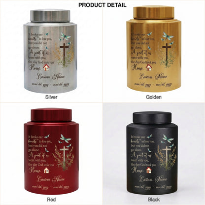 Personalized Dragonfly Stainless Steel Cremation Urn for Loss of Loved One Mother Father, Bereavement Ash Holder Small and Large Sizes, Memorial Keepsake Urn, Memorial Gift, In Loving Memory - Image 8