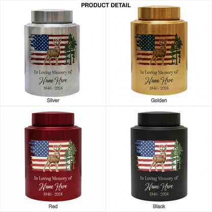 Personalized Deer Hunting Large Cremation Urn for Human Ashes, Custom Outdoorsman Hunter Tribute, Dad Grandpa Bereavement Ash Container, Memorial Keepsake Urn, Memorial Gift, In Loving Memory - Image 8