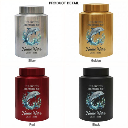 Personalized Dolphin Cremation Urn for Human Ashes Stainless Steel Ocean Lover Tribute Small Large Custom Funeral Keepsake for Mom Dad Adult Memorial Keepsake Urn, Memorial Gift, In Loving Memory - Image 8