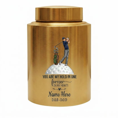 Personalized Golf Players Golfing UV Print Stainless Steel Urn for Adult Male Human Ashes Dad Grandpa Husband Loss Large Decorative Memorial Keepsake Urn, Memorial Gift, In Loving Memory - Image 9