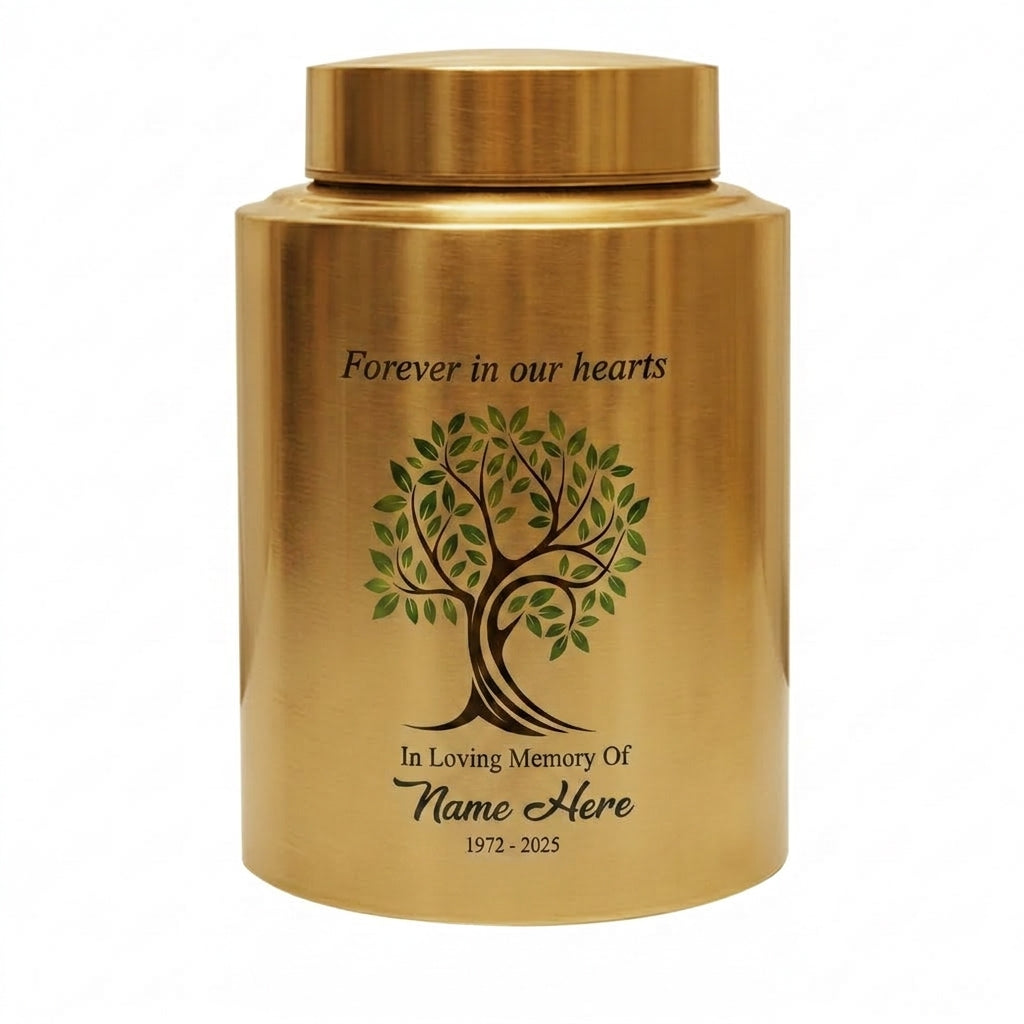 Personalized Tree of Life Stainless Steel Cremation Urn for Human Ashes Loss of Mother Father Remembrance Container Silver Black Gold Red Memorial Keepsake Urn, Memorial Gift, In Loving Memory - Image 9