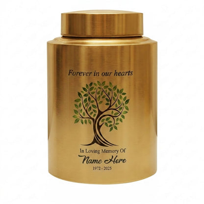 Personalized Tree of Life Stainless Steel Cremation Urn for Human Ashes Loss of Mother Father Remembrance Container Silver Black Gold Red Memorial Keepsake Urn, Memorial Gift, In Loving Memory - Image 9