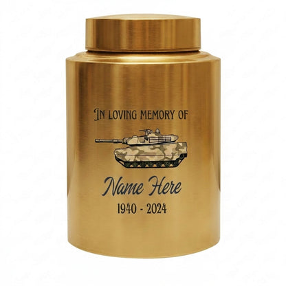 Personalized US Army Soldier Veteran Tank Silhouette UV Printed Stainless Steel Military Tribute Home Decor Display Large 5.9x3.9 or 7.5x5.1 Memorial Keepsake Urn, Memorial Gift, In Loving Memory - Image 9