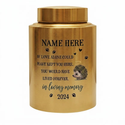 Personalized Hedgehog Pet Memorial Cremation Urn UV Printed Stainless Steel Dog Cat Loss Remembrance Sympathy Paw Print Halo Memorial Keepsake Urn, Memorial Gift, In Loving Memory - Image 9