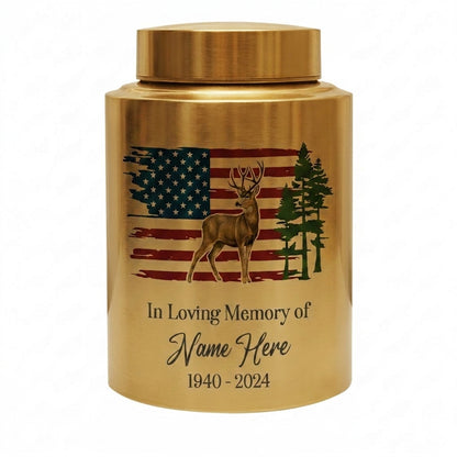 Personalized Deer Hunting Large Cremation Urn for Human Ashes, Custom Outdoorsman Hunter Tribute, Dad Grandpa Bereavement Ash Container, Memorial Keepsake Urn, Memorial Gift, In Loving Memory - Image 9