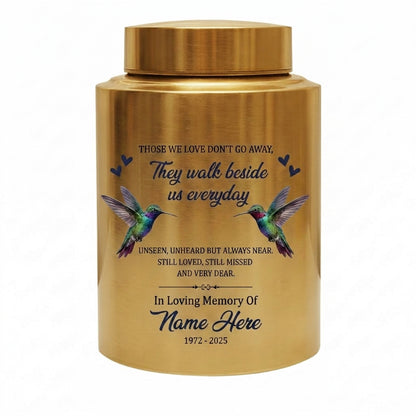 Personalized Hummingbird Stainless Steel Cremation Urn for Human Ashes Loss of Mother Sympathy Condolence Bereavement Small Large Sizes Memorial Keepsake Urn, Memorial Gift, In Loving Memory - Image 9