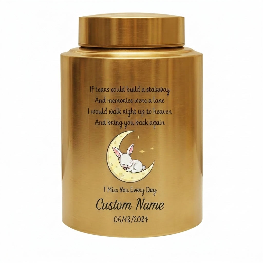 Personalized Angel Baby Stairway To Heaven Poem Stainless Steel Cremation Urn For Human Ashes, Infant Loss Grieving Parent Sympathy, Memorial Keepsake Urn, Memorial Gift, In Loving Memory - Image 9