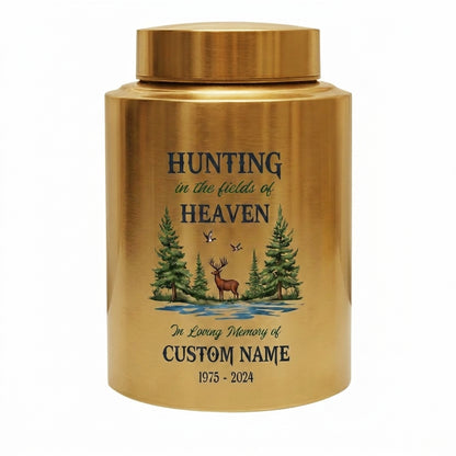 Personalized Deer Hunting Fields of Heaven Urn Custom Hunter Cremation Receptacle for Dad Grandpa Husband Large Capacity Sizes Memorial Keepsake Urn, Memorial Gift, In Loving Memory - Image 9
