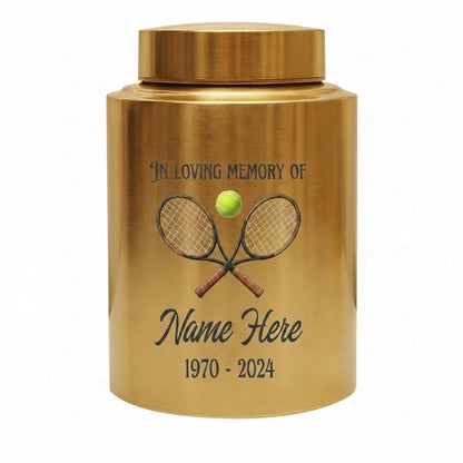 Personalized Tennis Stainless Steel Large Cremation Urn for Human Ashes Sports Fan Athlete Loss Remembrance Custom Name and Dates, Memorial Keepsake Urn, Memorial Gift, In Loving Memory - Image 9