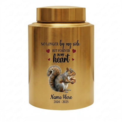 Personalized Squirrel Stainless Steel Cremation Urn for Human Ashes, Pet Loss Custom UV Print Container, No Longer By My Side Quote, Memorial Keepsake Urn, Memorial Gift, In Loving Memory - Image 9