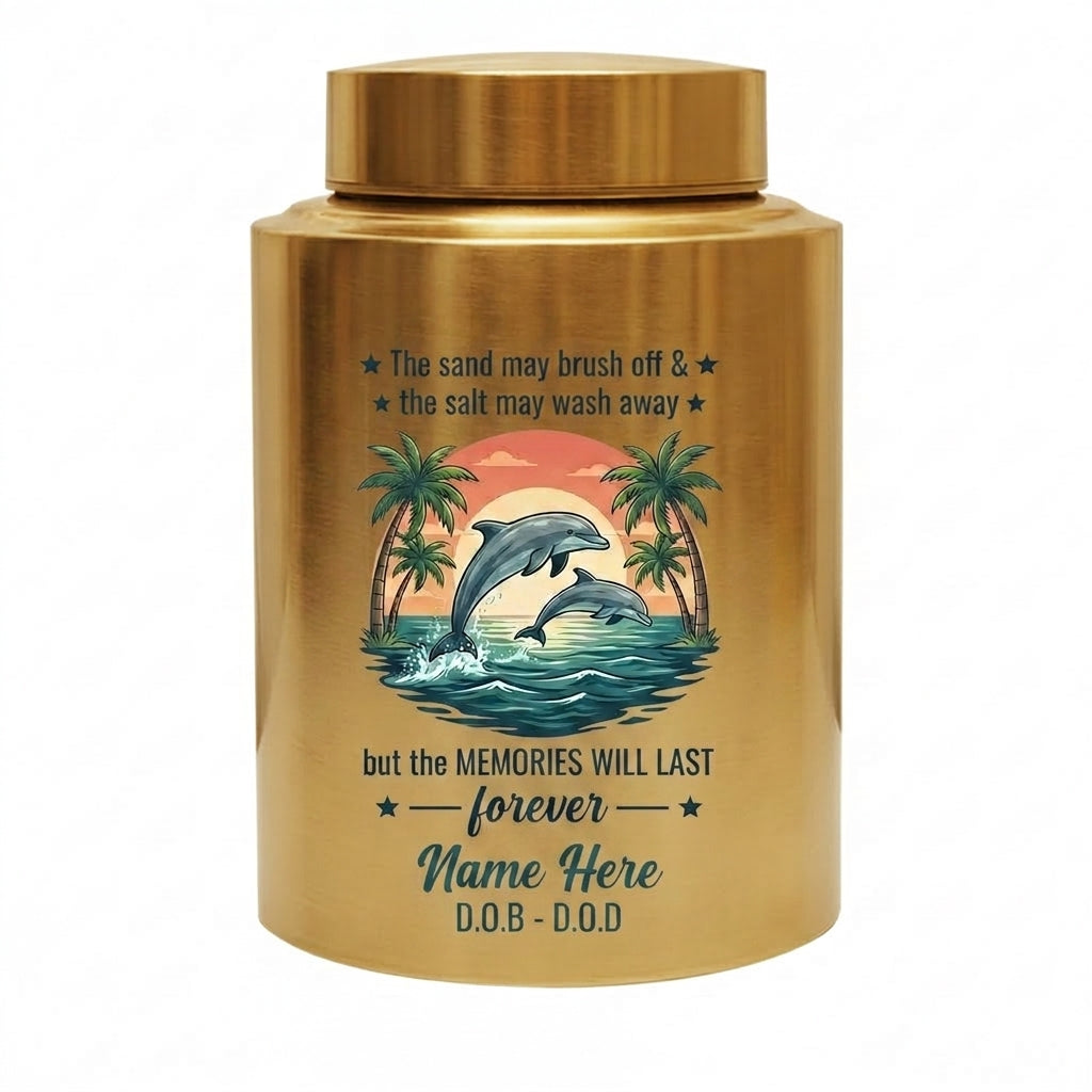 Personalized Dolphin Stainless Steel Cremation Urn for Human Ashes, Beach Ocean Lover Forever Tribute, Silver Black Gold Red Adult Mom Dad, Memorial Keepsake Urn, Memorial Gift, In Loving Memory - Image 9