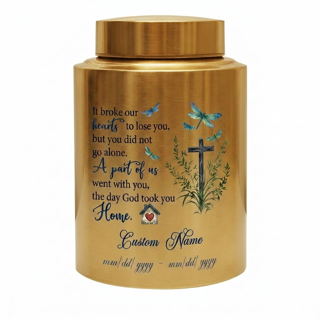 Personalized Dragonfly Stainless Steel Cremation Urn for Loss of Loved One Mother Father, Bereavement Ash Holder Small and Large Sizes, Memorial Keepsake Urn, Memorial Gift, In Loving Memory - Image 9