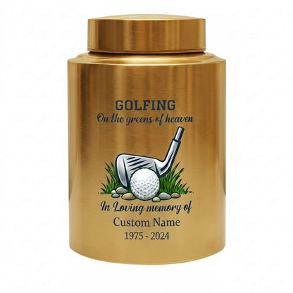 Personalized Golf Players Stainless Steel Cremation Urns For Human Ashes Adult Male Female On The Greens Of Heaven Funeral Small Large Memorial Keepsake Urn, Memorial Gift, In Loving Memory - Image 9
