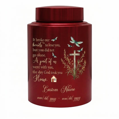 Personalized Dragonfly Stainless Steel Cremation Urn for Loss of Loved One Mother Father, Bereavement Ash Holder Small and Large Sizes, Memorial Keepsake Urn, Memorial Gift, In Loving Memory - Image 10