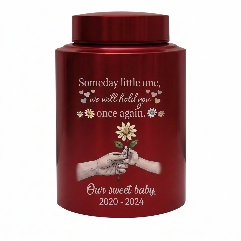 Personalized Baby Loss Sunflower Heart Stainless Steel Urn For Infant Child Bereavement Sympathy Gift Loss Of Little One Small Large Sizes Memorial Keepsake Urn, Memorial Gift, In Loving Memory - Image 10