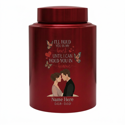 Personalized Couple In Heaven Butterfly Heart Stainless Steel Urn Loss Of Husband Widow Sympathy Bereavement Adult Ashes 2 Sizes Memorial Keepsake Urn, Memorial Gift, In Loving Memory - Image 10