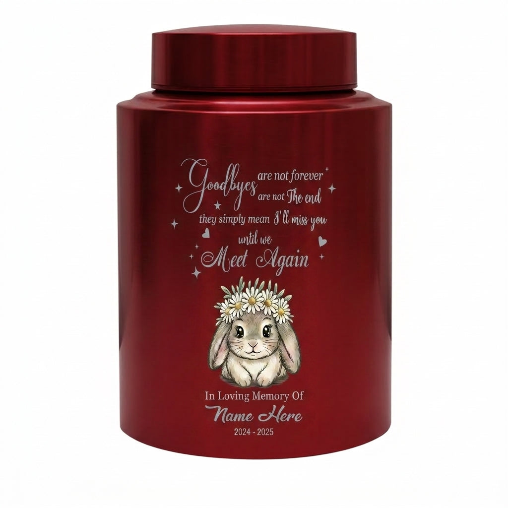 Personalized Rabbit Pet Memorial Stainless Steel Urn for Ashes, Sympathy Bereavement Idea for Animal Lovers, Loss of Bunny Remembrance, Memorial Keepsake Urn, Memorial Gift, In Loving Memory - Image 10
