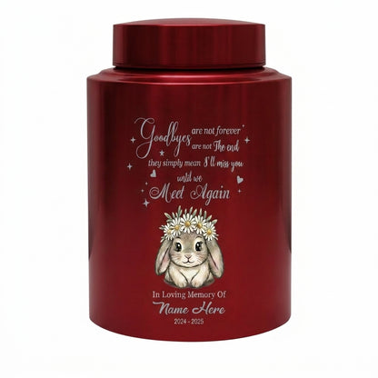 Personalized Rabbit Pet Memorial Stainless Steel Urn for Ashes, Sympathy Bereavement Idea for Animal Lovers, Loss of Bunny Remembrance, Memorial Keepsake Urn, Memorial Gift, In Loving Memory - Image 10