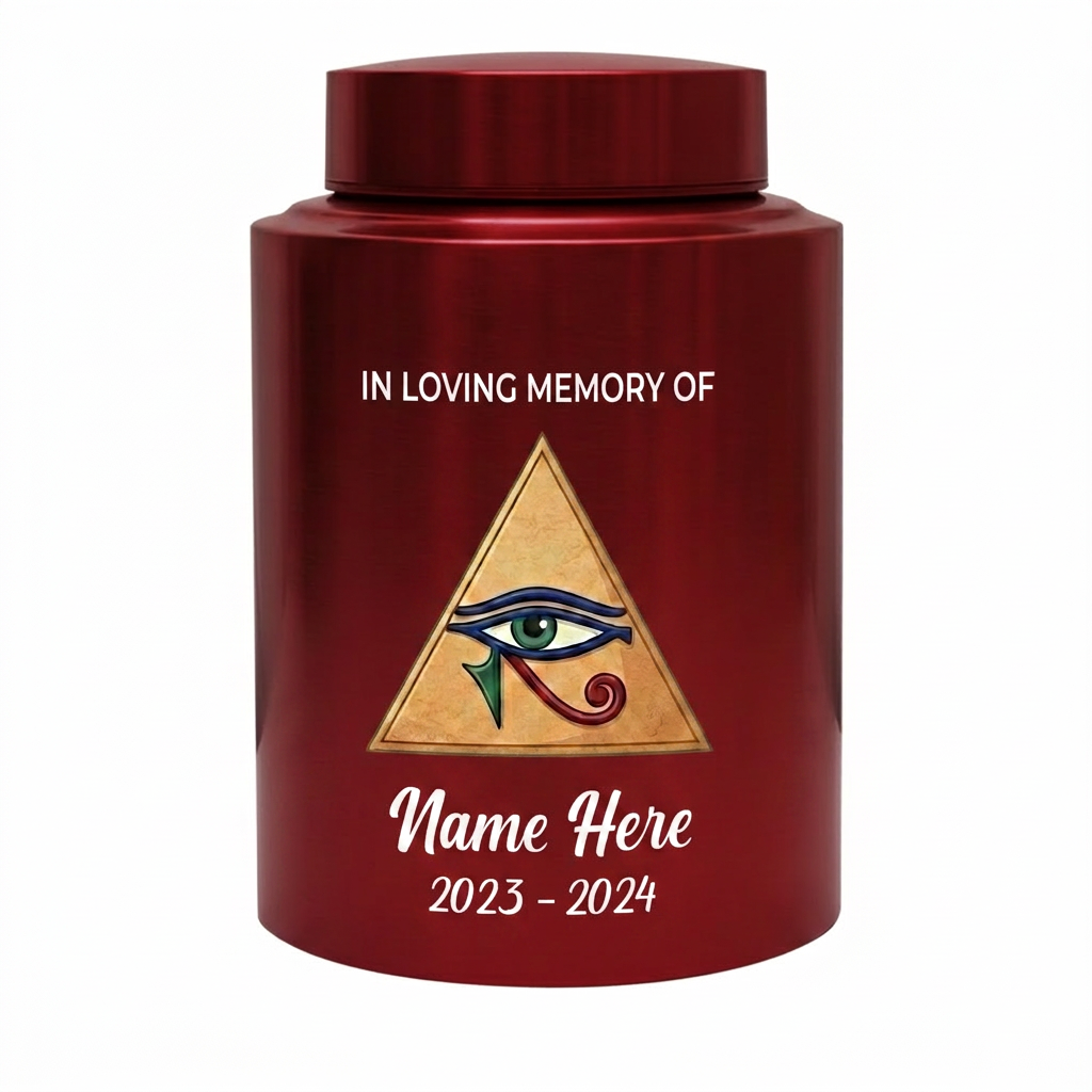 Personalized Eye of Horus Hamsa Hand Evil Eye Large Stainless Steel Cremation Urn for Human Ashes Spiritual Tribute 2 Sizes Memorial Keepsake Urn, Memorial Gift, In Loving Memory - Image 10