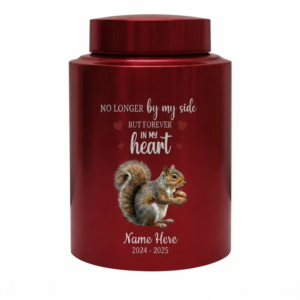 Personalized Squirrel Stainless Steel Cremation Urn for Human Ashes, Pet Loss Custom UV Print Container, No Longer By My Side Quote, Memorial Keepsake Urn, Memorial Gift, In Loving Memory - Image 10
