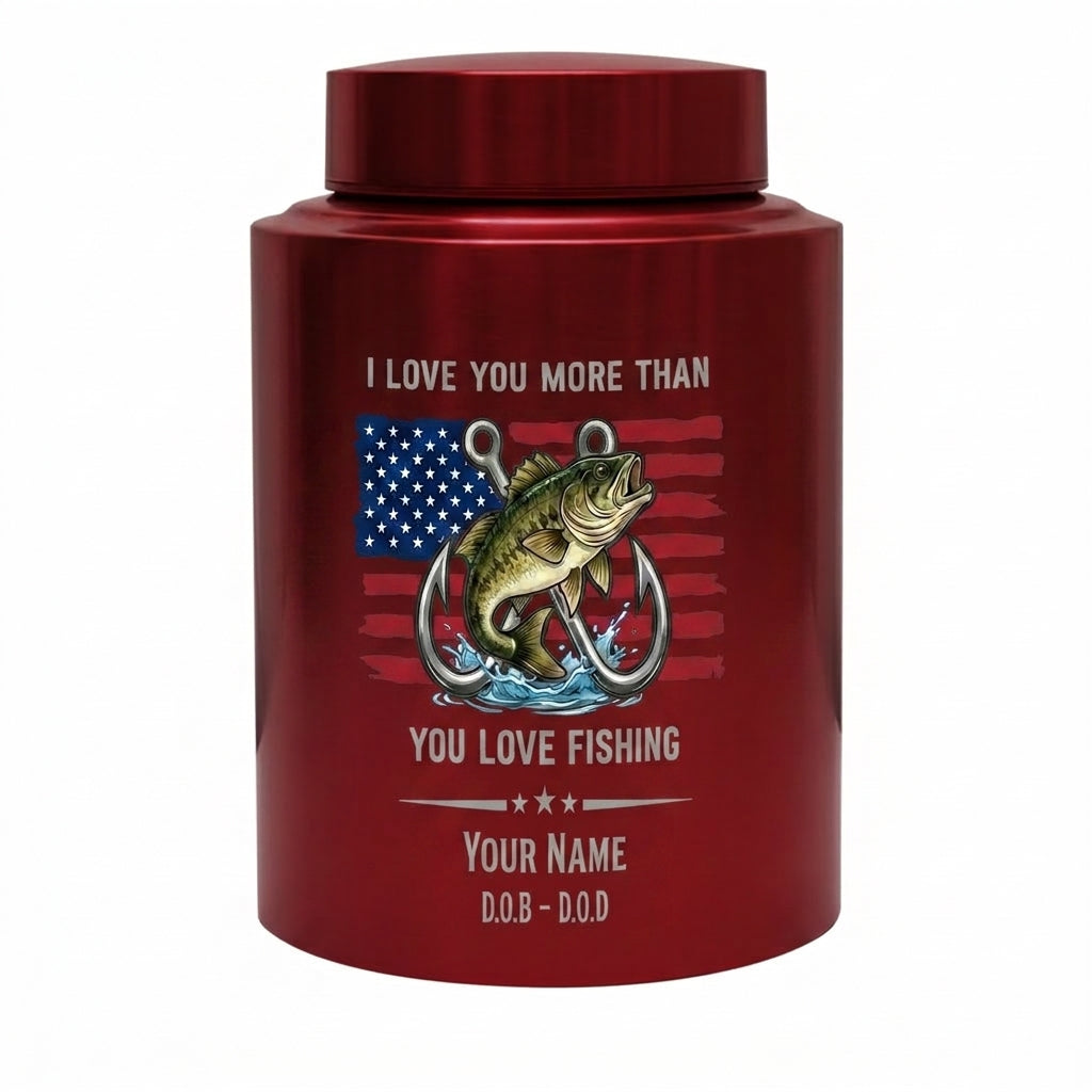 Personalized Bass Fishing Cremation Urn for Human Ashes Stainless Steel Fisherman Dad Grandpa Husband Funeral Remembrance Large Adult Size Memorial Keepsake Urn, Memorial Gift, In Loving Memory - Image 10