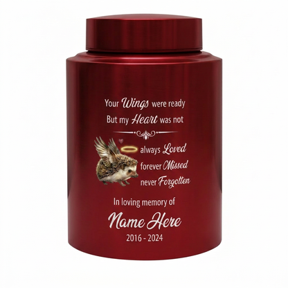 Personalized Hedgehog Your Wings Were Ready But My Heart Was Not Metal Pet Urn For Ashes Bereavement Condolence Present For Animal Lovers Memorial Keepsake Urn, Memorial Gift, In Loving Memory - Image 10