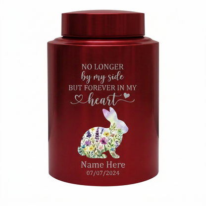 Personalized Rabbit No Longer By My Side In My Heart UV Printed Metal Pet Loss Bereavement Sympathy Present For Bunny Owners 2 Sizes Memorial Keepsake Urn, Memorial Gift, In Loving Memory - Image 10