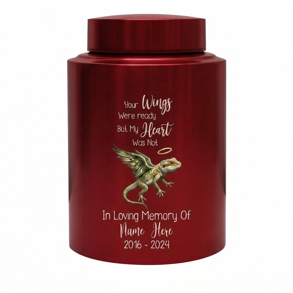 Personalized Iguana Gecko Lizard UV Printed Bereavement Tribute for Reptile Lover, Loss of Loved One Ash Storage Container, Two Sizes, Memorial Keepsake Urn, Memorial Gift, In Loving Memory - Image 10