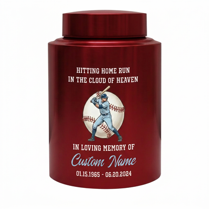 Personalized Baseball Stainless Steel Urn for Human Ashes, Sports Fan Athlete Coach Bereavement Tribute, Funeral Ash Container Large Small, Memorial Keepsake Urn, Memorial Gift, In Loving Memory - Image 10