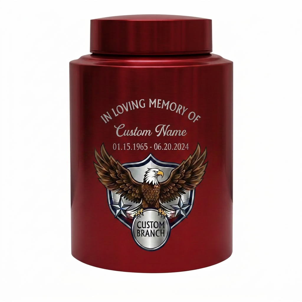 Personalized US Army Veteran Military Branch Stainless Steel Urn, Custom Soldier Tribute for Father Grandpa, 7.5x5.1 or 5.9x3.9, Memorial Keepsake Urn, Memorial Gift, In Loving Memory - Image 10