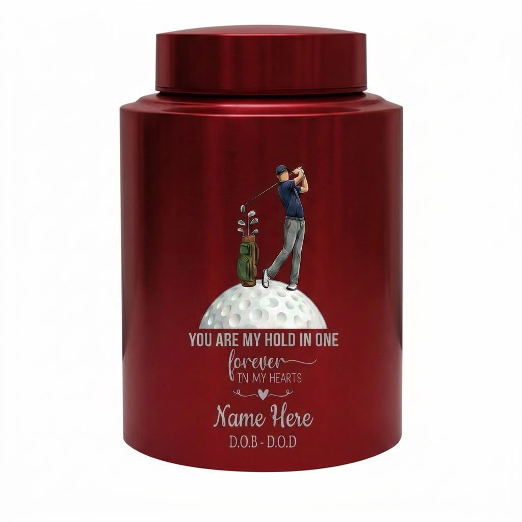Personalized Golf Players Golfing UV Print Stainless Steel Urn for Adult Male Human Ashes Dad Grandpa Husband Loss Large Decorative Memorial Keepsake Urn, Memorial Gift, In Loving Memory - Image 10